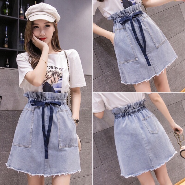 Chân váy lưng thun viền dài 45cm ( kèm ảnh thật)