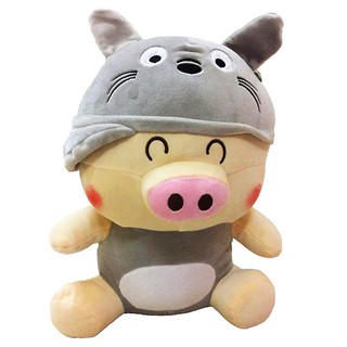 Gấu bông heo đội nón siêu cute (35cm) vải nhung cao cấp mềm mịn