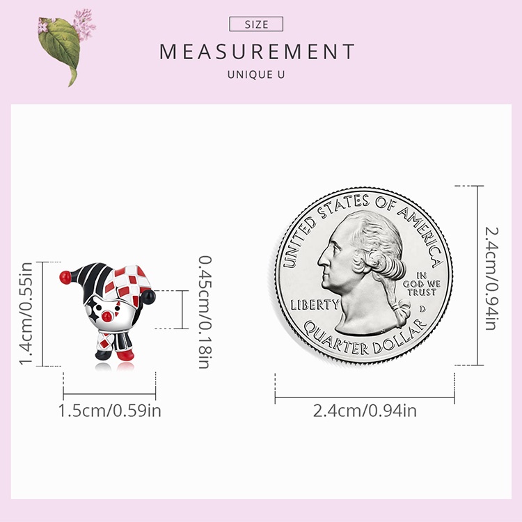 Mặt dây chuyền BAMOER Bạc 925 hình chú hề thời trang