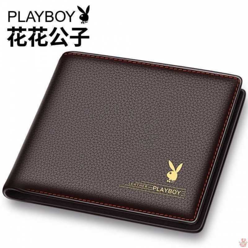 Ví Playboy Dáng Ngắn Có Kẹp Gắn Bằng Lái Xe Tiện Dụng Cho Nam Sinh