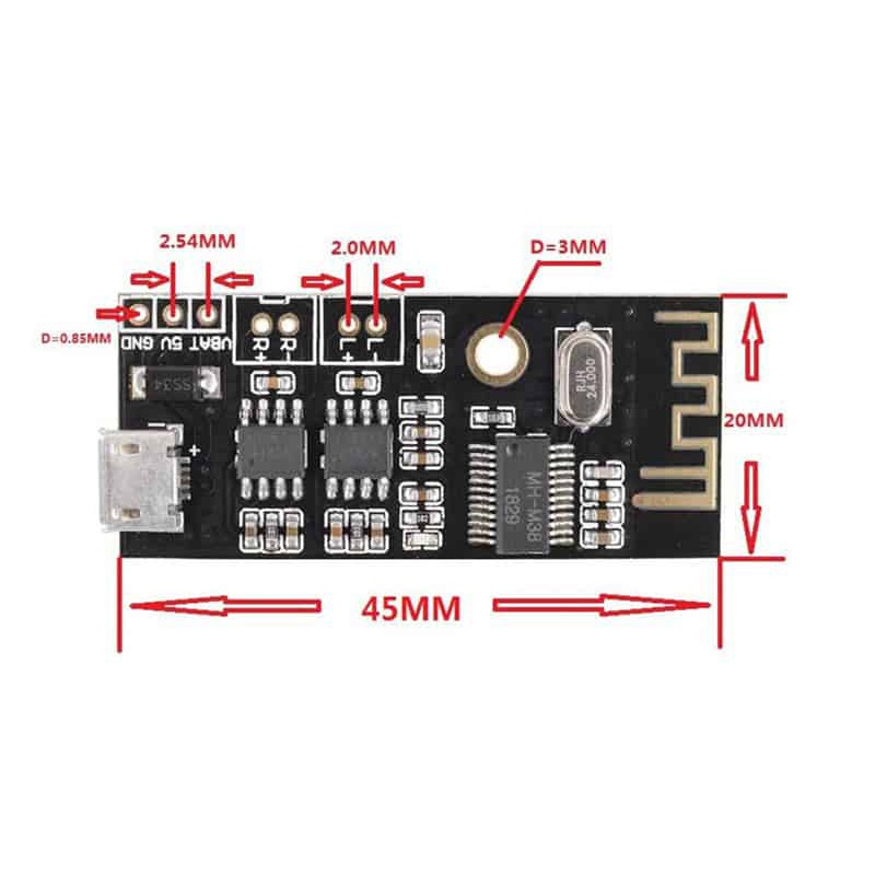 Mạch âm thanh Bluetooth 4.2 MH-M38 2x5W - EQEC