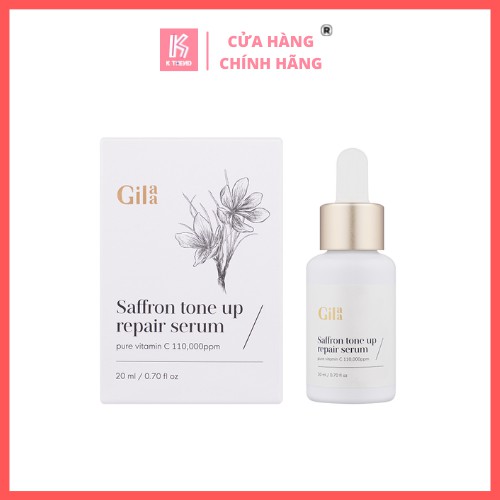 [TẶNG SON GILAA ĐƠN TỪ 500K] Serum dưỡng, tinh chất dưỡng trắng Gilaa saffron tone up repair serum