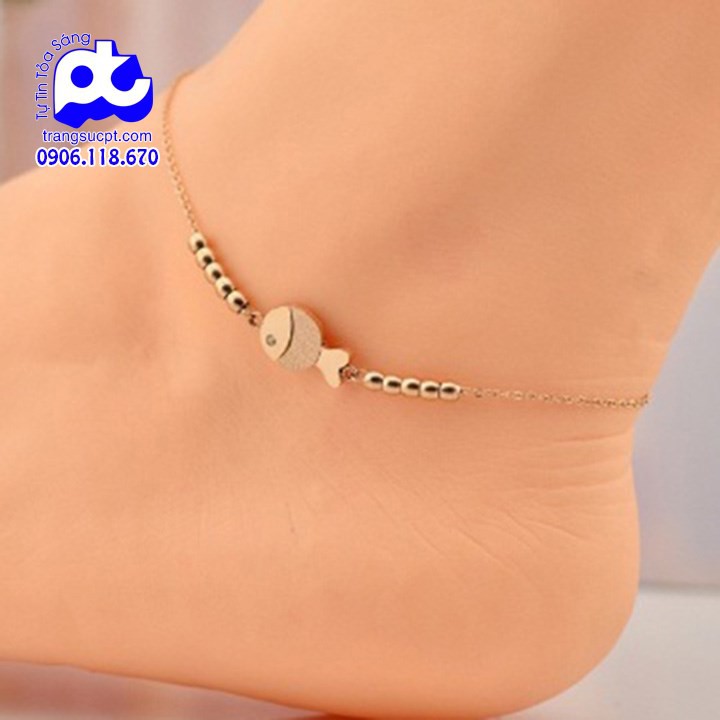 Lắc chân nữ titan cao cấp sang trọng phong cách hàn quốc cao cấp không đen - BB_LC_41