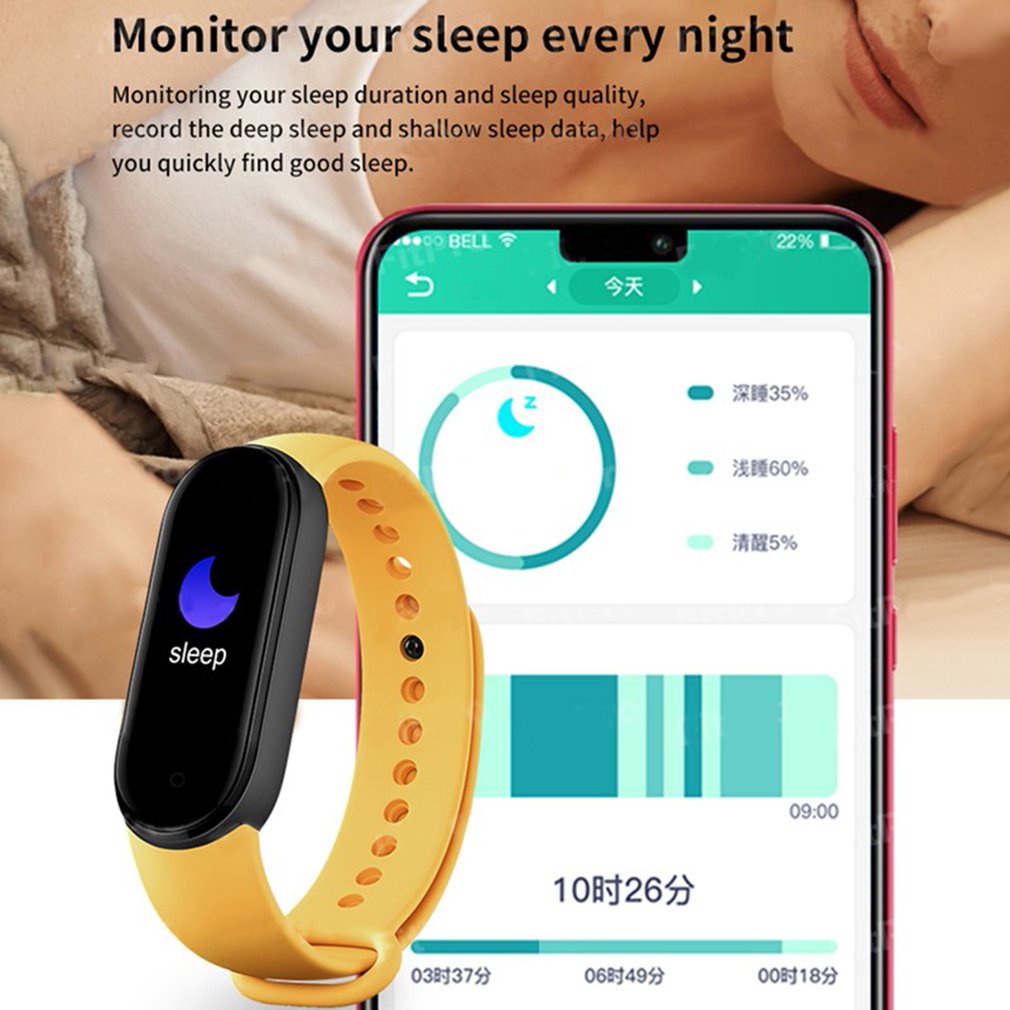 Đồng Hồ Thông Minh M6 Android IOS USB LED Chống Thấm Nước IP67 Tây Ban Nha Hỗ Trợ Theo Dõi Nhịp Tim Thể Thao FitPro Không Dây