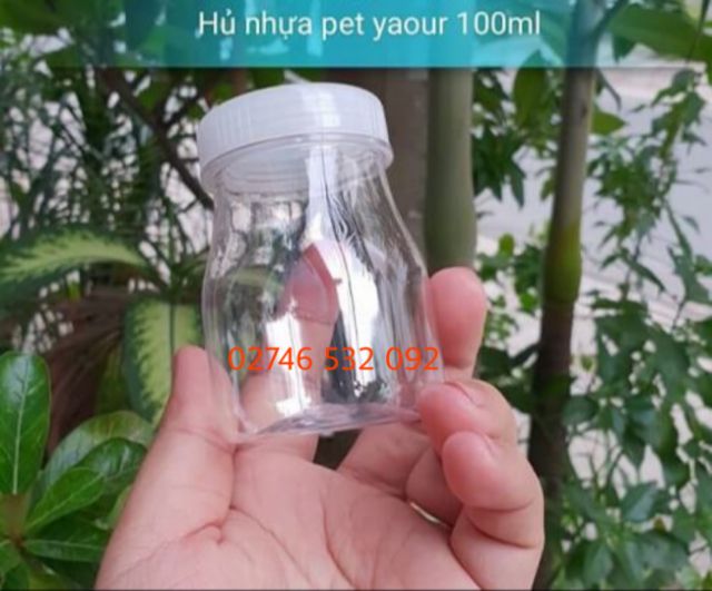 Hủ Nhựa Trong Nắp Vặn 100ml Đựng Sữa Chua Siêu Xinh