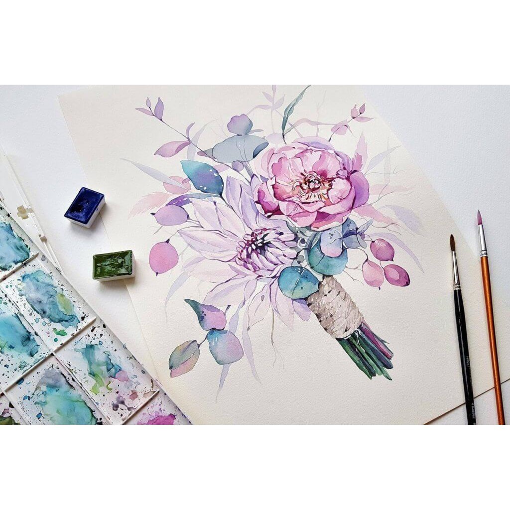 Giấy vẽ màu nước Arches 300gsm watercolor paper hạng artist 100% cotton