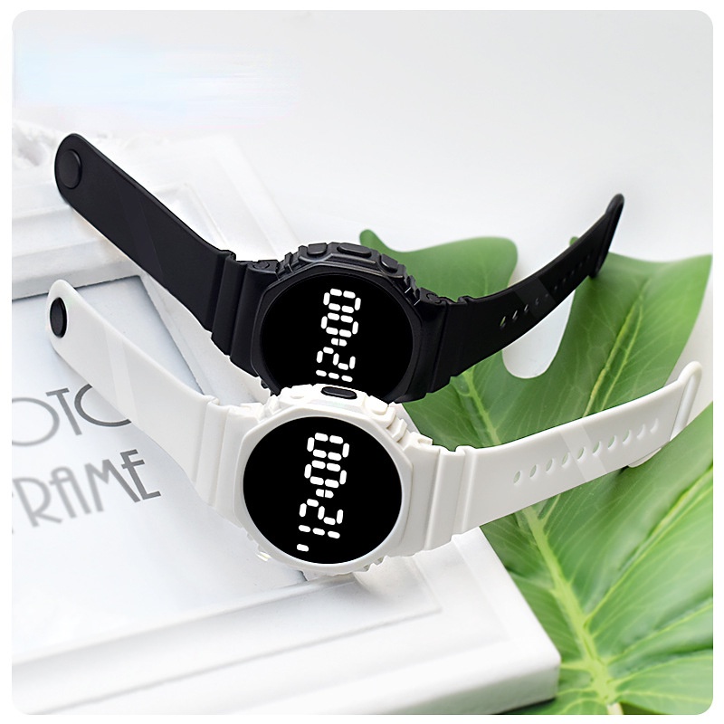 Đồng Hồ LED Điện Tử Dây Silicone Thời Trang Cho Nữ