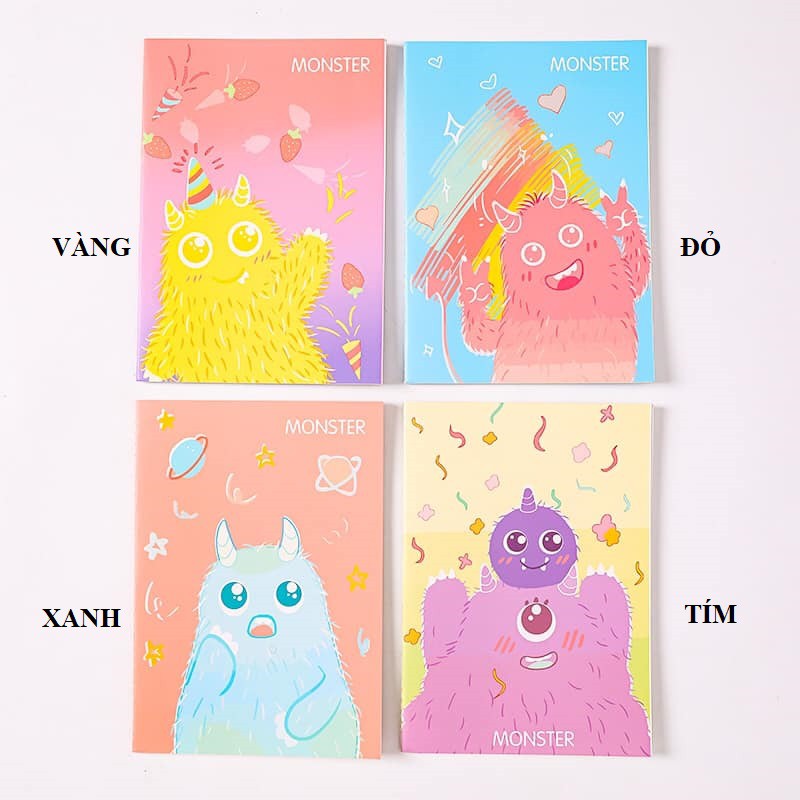 Vở kẻ ngang A5 hình monster 60 trang Sakura Shop