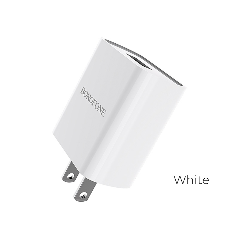 Củ sạc iphone android Borofone BA20 : Củ sạc cổng ra USB 2.1A 10.5W dành cho iphone/android