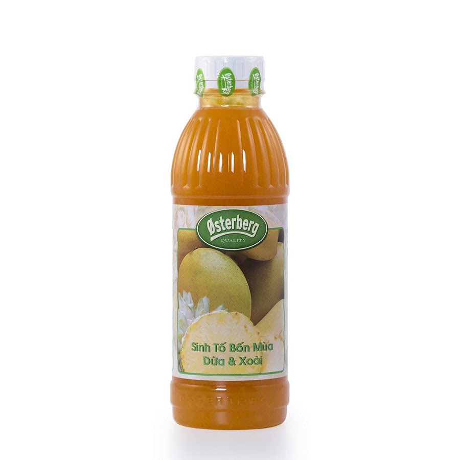 Mứt Dứa Xoài - Sinh tố bốn mùa Osterberg Dứa &amp; Xoài 1L dùng làm bánh, pha trà đồ uống, sưa chua, sinh tố