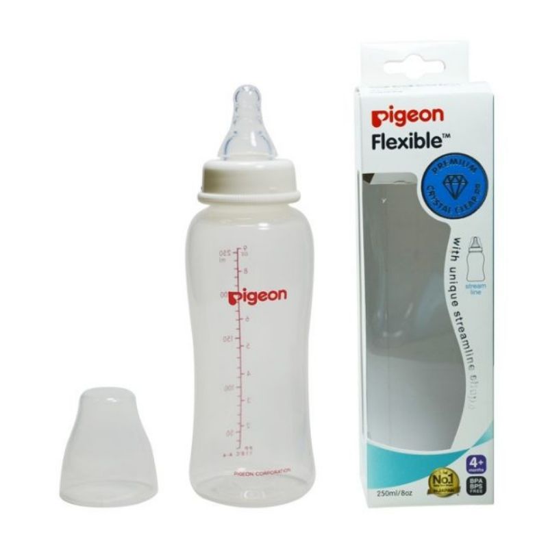 Bình sữa cổ hẹp Pigeon Streamline 150ML/ 250ML núm Silicon siêu mềm
