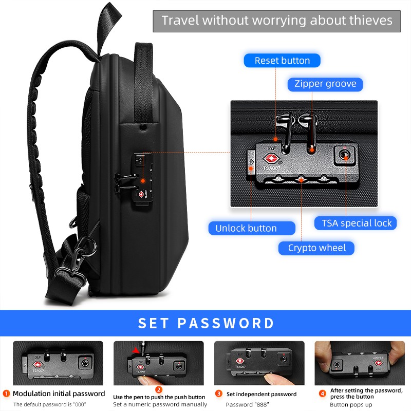 Fenruien Men New Trendy Crossbody Bag USB Charging Water Resistant Men's Shoulder Bag Short Trip Bag Fashion Daily Travel School Shoulder Bag | BigBuy360 - bigbuy360.vn