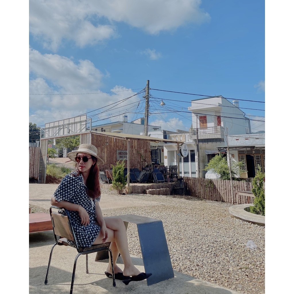 (HÀNG SẴN) Set Áo + Quần đùi chất ren thêu màu xanh đen đậm