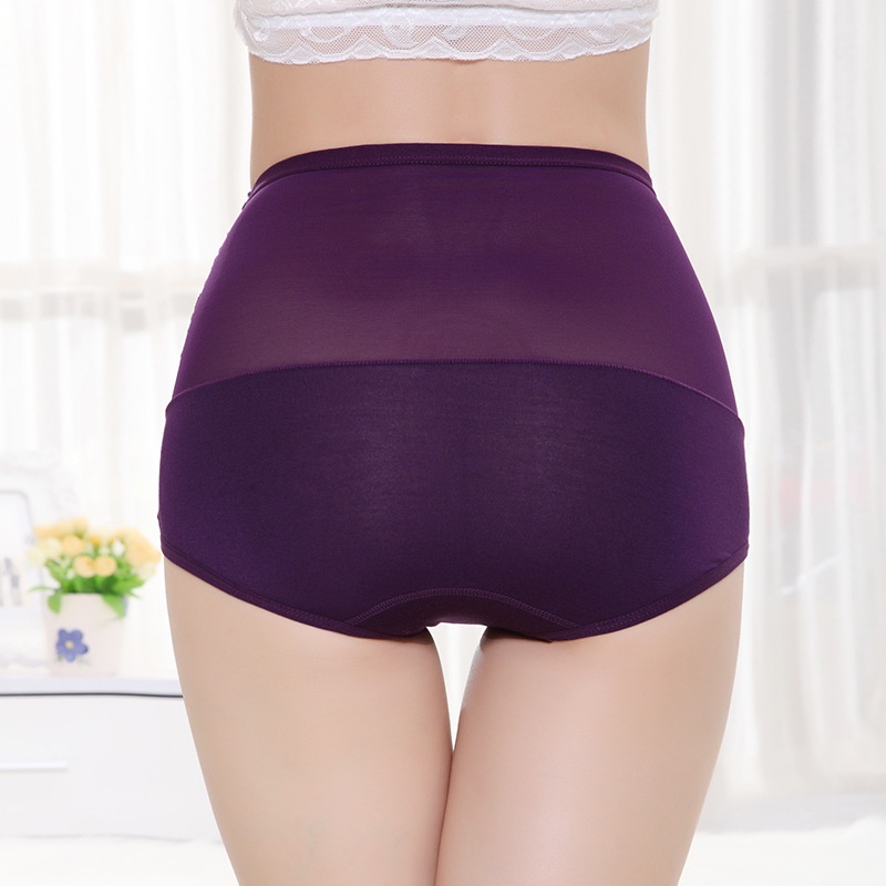 Quần Lót Ren Lưng Cao Ôm Eo Định Hình Dáng Thon Gọn Không Đường May Cỡ Lớn Siêu Mỏng Thoáng Khí Cho Phụ Nữ Sau Sinh Quần