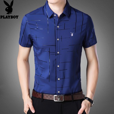 Áo sơ mi nam PLAYBOY - Có 3Mầu Xanh, Đen, Tím
