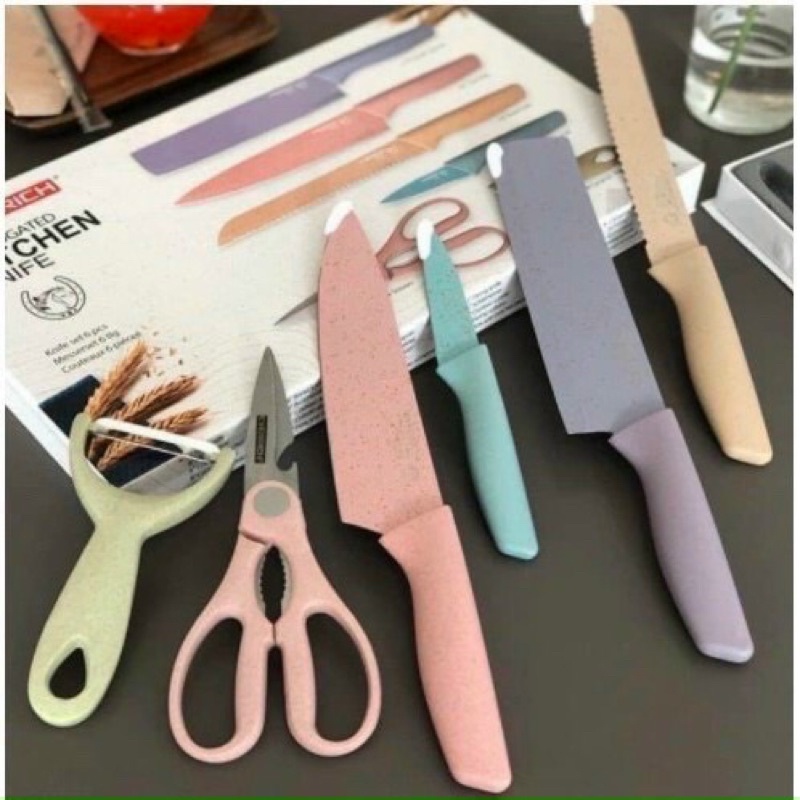 Bộ dao kéo 6 món lúa mạch cao cấp