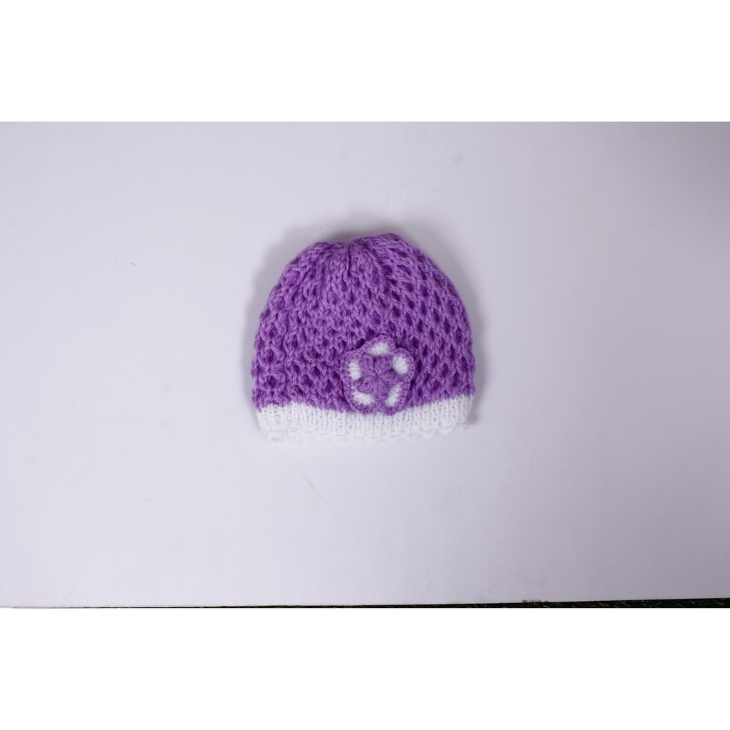 Mũ len handmade cho bé gái từ 1 đến 5 tuổi
