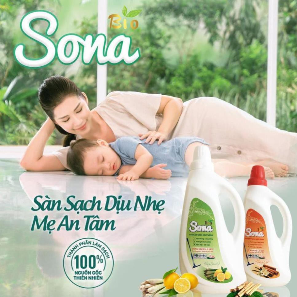 Nước Lau Sàn Đuổi Muỗi SoNa 1.25kg Hương Quế