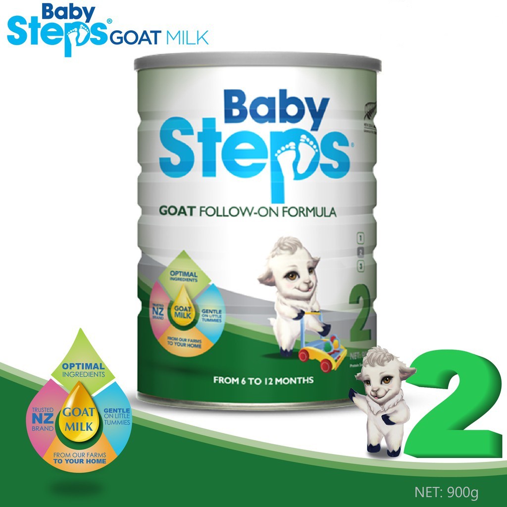 Sữa Dê Công thức Baby Steps Số 2 900g  FREESHIP  giúp bé phát triển thể chất, trí não, tăng cường hệ miễn dịch.