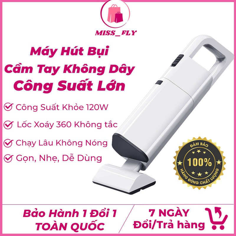 Máy Hút Bụi Ô Tô Cao Cấp Aikesi Máy Hút Bụi Đa Năng Pin 2000mAh BH 12 Tháng