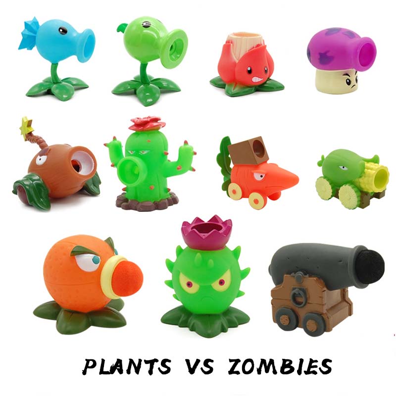 Búp Bê Nhựa Cứng Hình Plants Vs Zombies Với 3 Quả Bóng