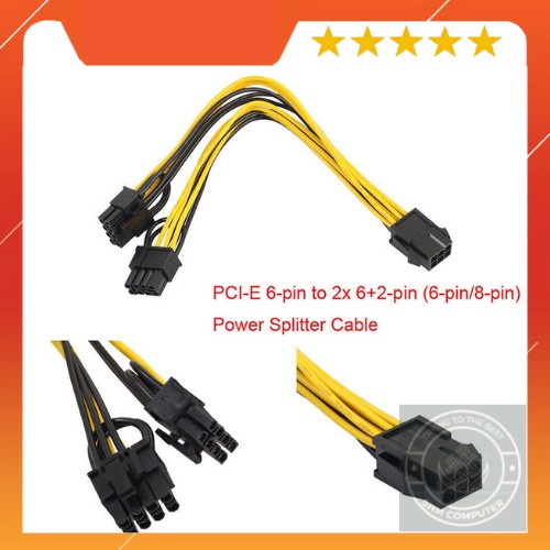 Cáp Chia Nguồn Card VGA 6/8Pin ra 2 X 8 Pin