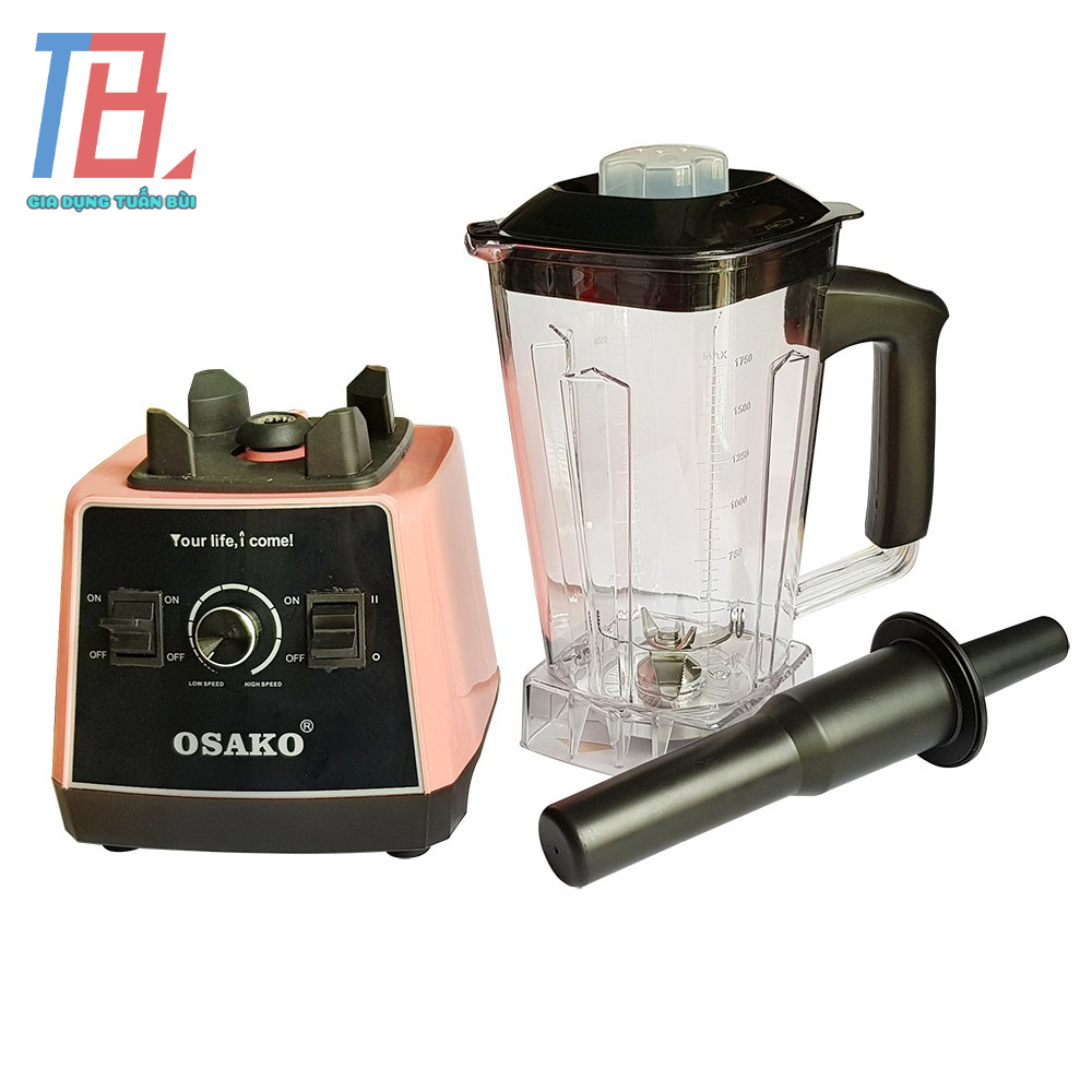 Máy xay sinh tố công nghiệp OSAKO OS-1500 dung tích 1.8L công suất 1500W (Bộ dao 6 lưỡi) màu ngẫu nhiên - BH 12 tháng