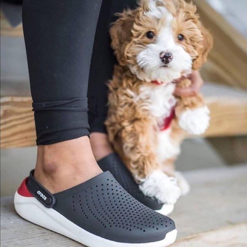 Dép Sục Cross Literide Nam Nữ Màu Đen Đỏ Hàng Chuẩn Full Tag, Full Hộp Hãng