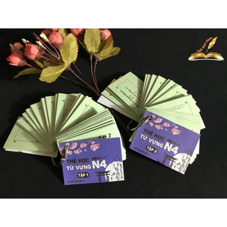 Thẻ Học Từ Vựng Tiếng Nhật N4 - 2 xấp- sachtiengnhat.org