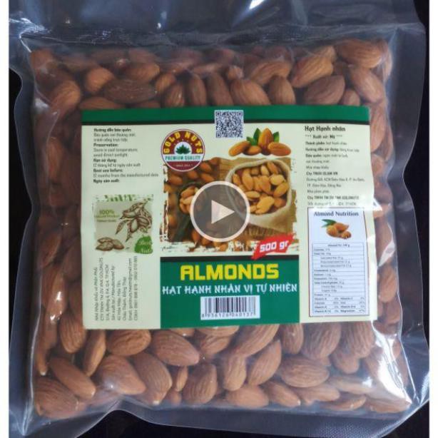 500g hạt hạnh nhân Mỹ lõi sống nấu sữa hạt. Keto - Healthy