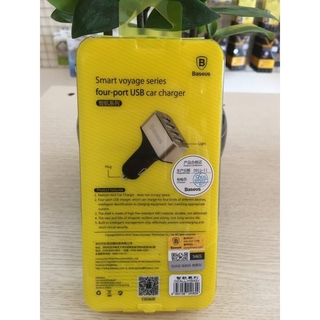 Củ sạc trên xe hơi 4 cổng hiệu Baseus - 9.6A - 4USB-BASEUS
