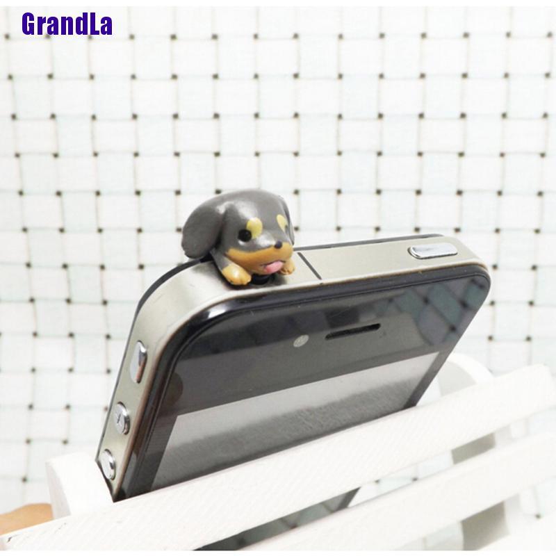 Nút Bịt Chống Bụi Lỗ Cắm Tai Nghe Điện Thoại 3.5mm Hình Chú Chó Dachshund Đáng Yêu