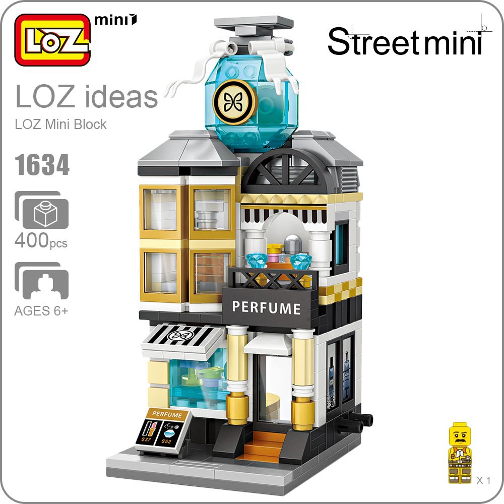 Lego Building Blocks Street mini Set (Cửa hàng nước hoa) 400 miếng LOZ 1634