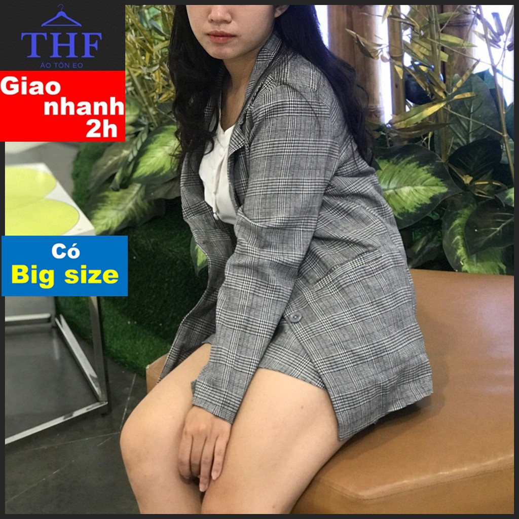 Set Áo Blazer Caro + Chân Váy + Tặng Áo Dây THF House | BigBuy360 - bigbuy360.vn