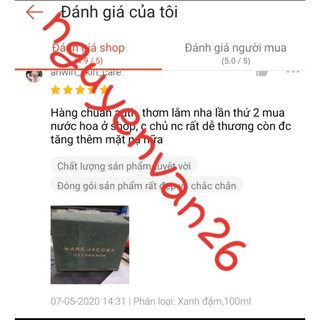 Nước hoa MarcJacobs Vàng 100ml.Auth.TEM MACY'S
