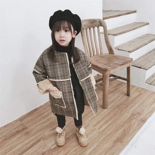 Áo khoác dạ kẻ caro cho bé