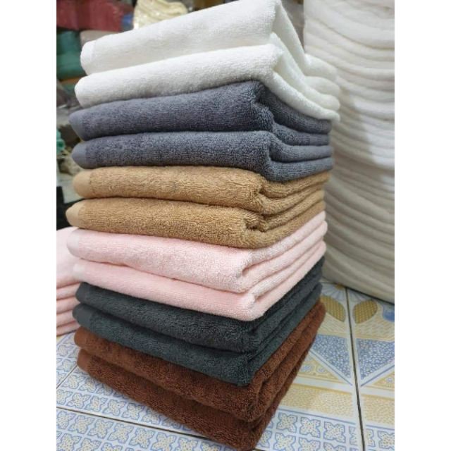 Khăn tắm xuất dư Hàn Quốc kt 40x180 cm nặng 190g dầy đẹp 100% cotton thấm hút cực nhanh màu sắc sang trọng