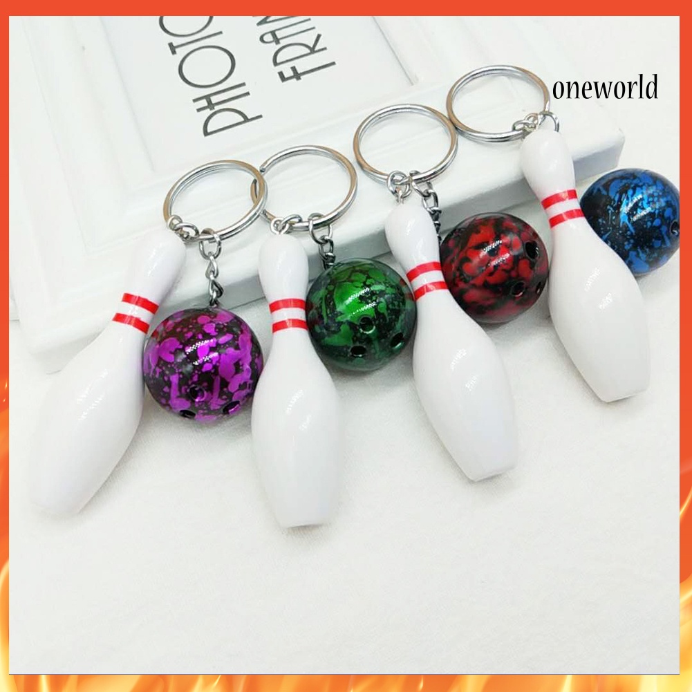 Móc Khóa Hình Quả Bóng Bowling Thời Trang Giá Đỡ