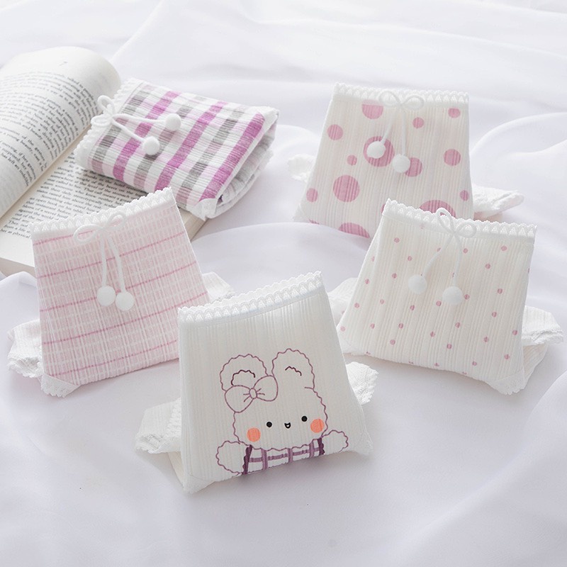 Quần Lót Nữ Cotton Họa Tiết Thỏ Hồng Siêu Hot 088