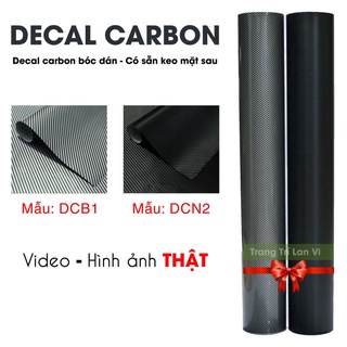 Decal carbon dán xe tấm dán decal trang trí xe, dán laptop, khổ 1.2m