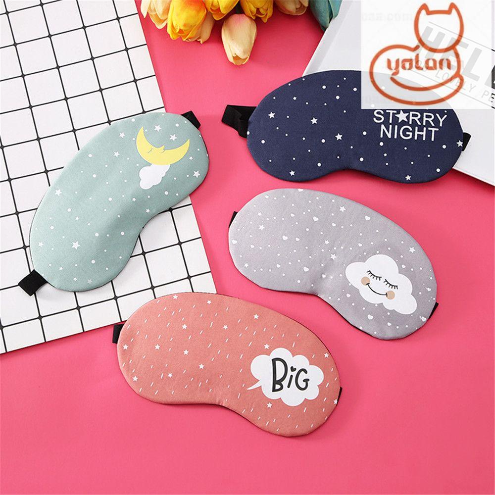 Miếng bịt mắt ngủ mềm mại họa tiết hoạt hình bầu trời sao 3D nhiều màu tùy chọn