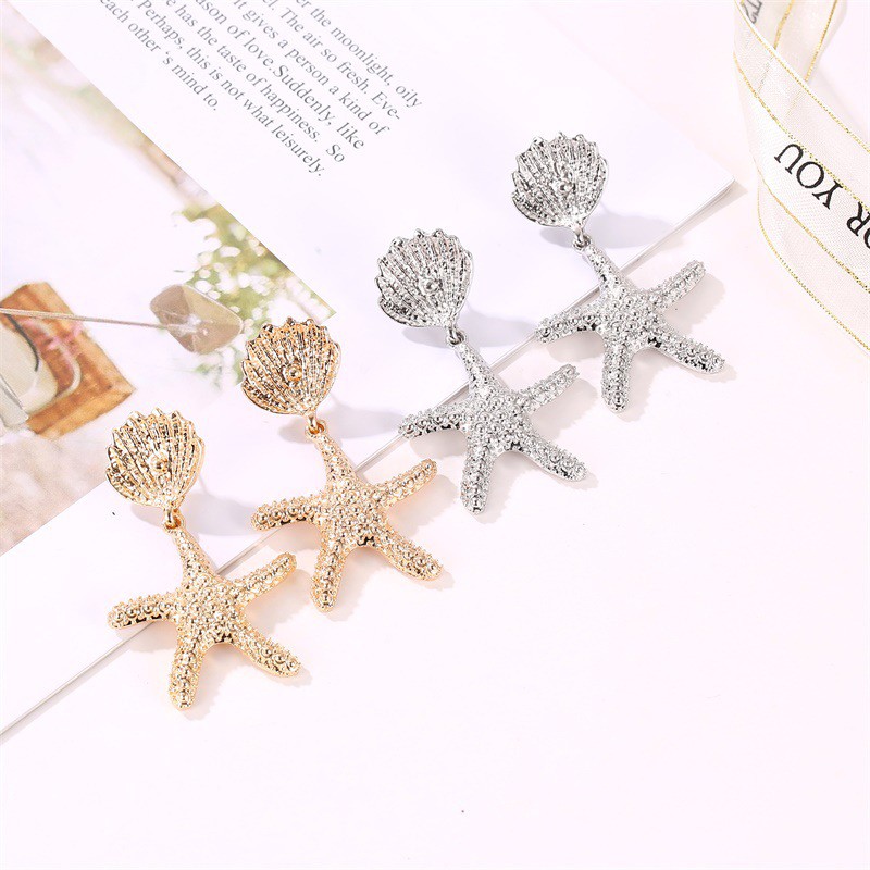 Khuyên Tai Hình Vỏ Sò Sao Biển Thời Trang Cho Nữ