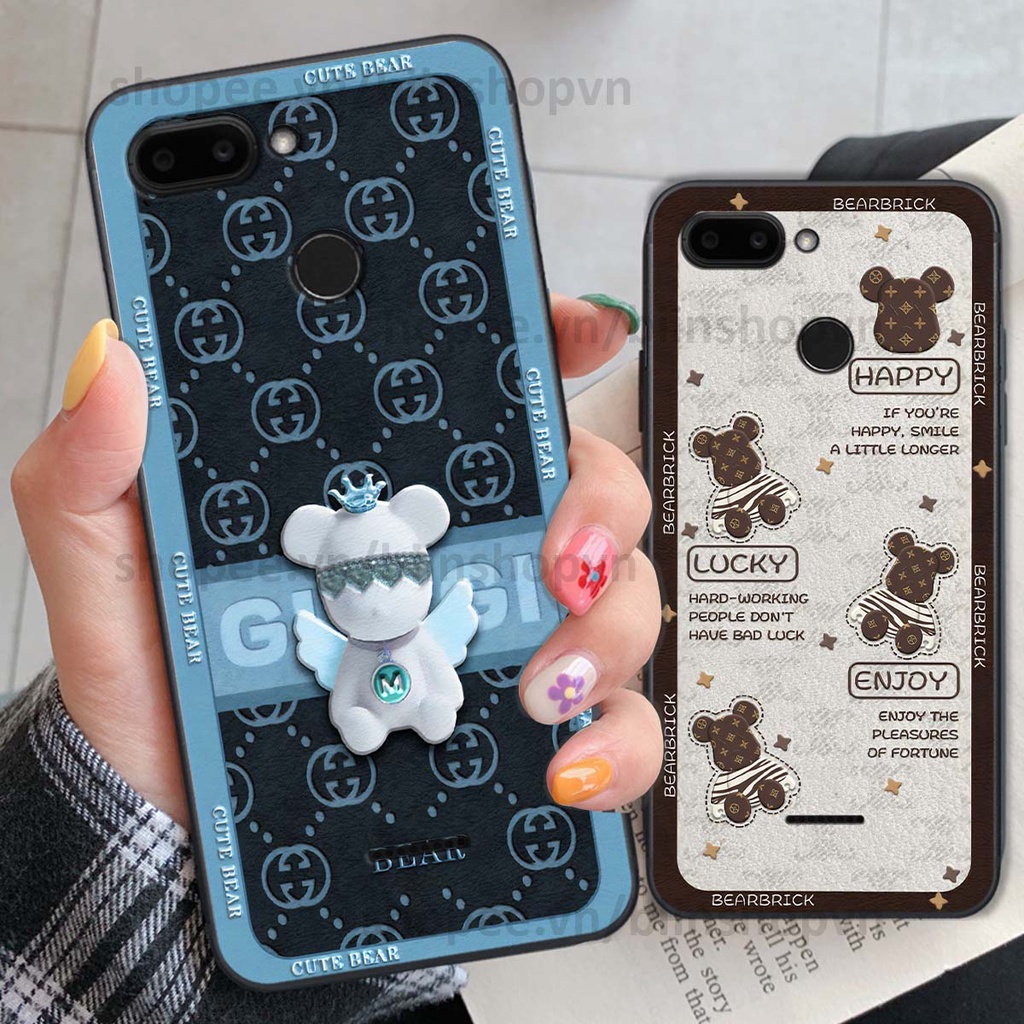 Ốp Xiaomi Redmi 6 hình gấu bear brick đẹp độc lạ, thời trang, cá tính