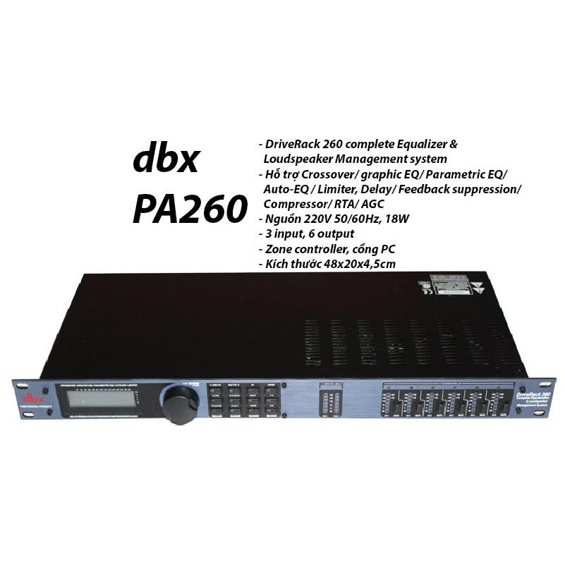 Thiết bị xử lý âm thanh DRIVERACK DBX 260