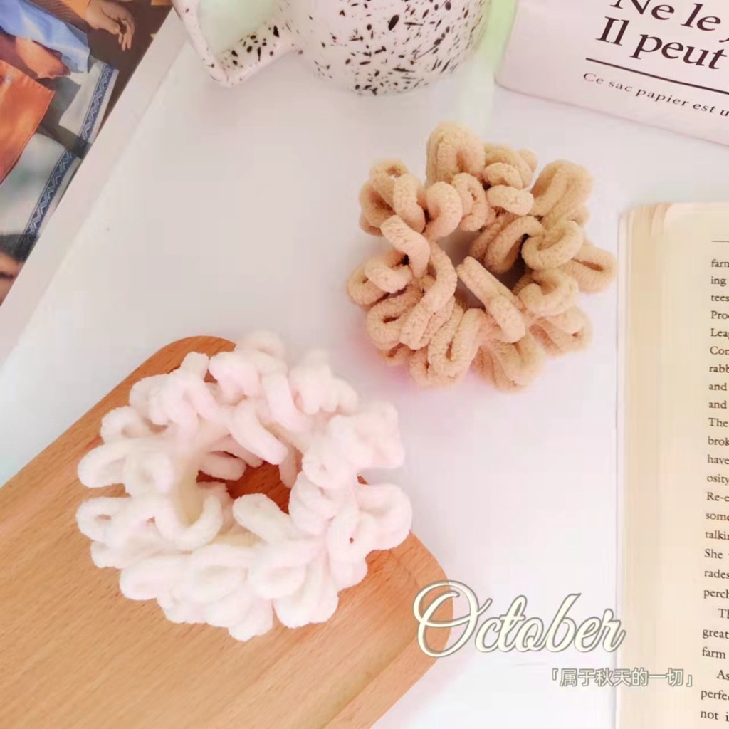 DÂY BUỘC TÓC CAO SU NYLON BỌC NHUNG PHONG CÁCH HÀN QUỐC ĐỘC ĐÁO