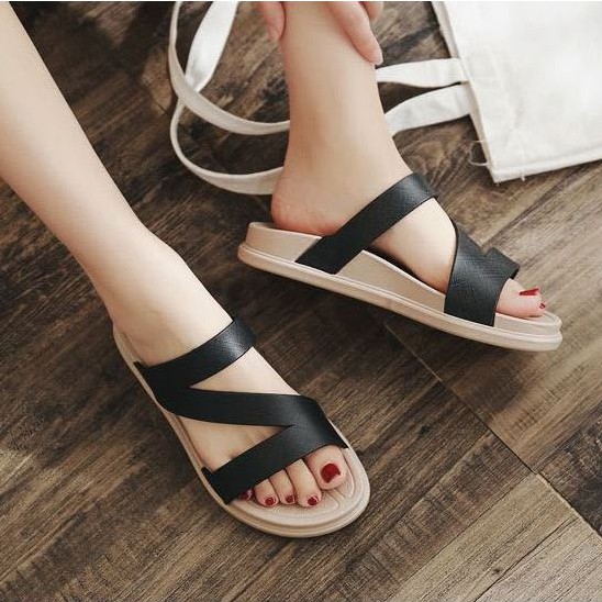 Dép nữ đẹp sandal nữ thời trang đế bệt 3cm cao cấp DN32