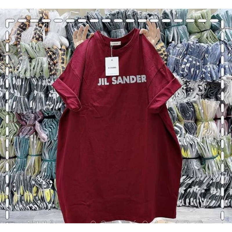 Áo phông 3158,áo thun tay lỡ from rộng chất cottong in hình JIL SANDER