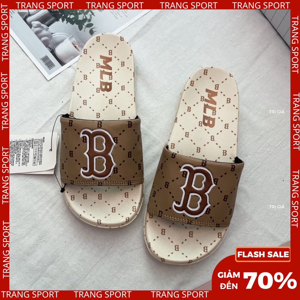 Dép quai ngang unisex BOSTON nam nữ cao cấp siêu hot fulltemtag fullbox