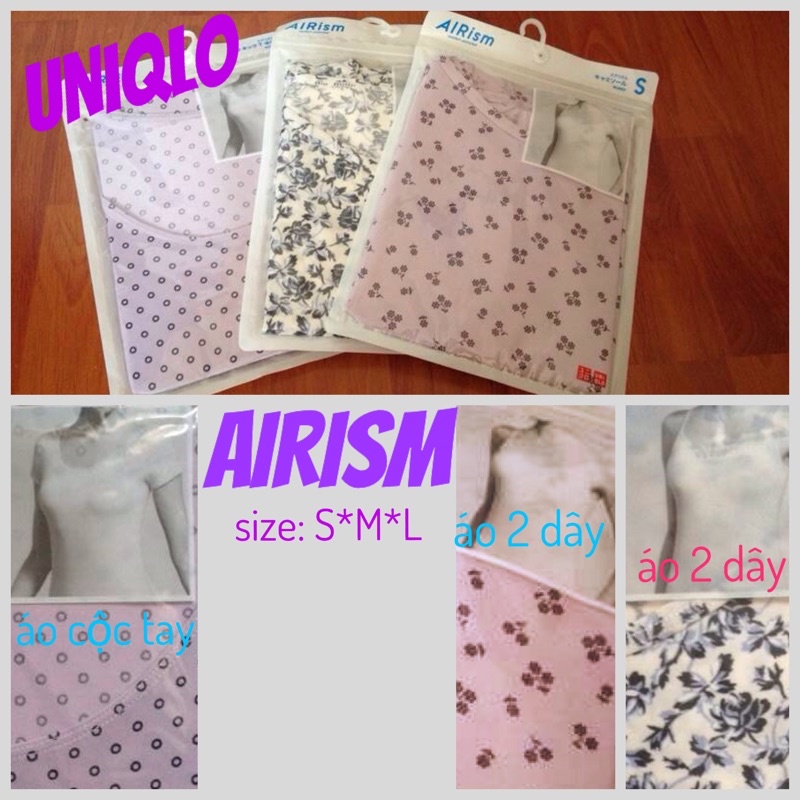 Áo lót nữ chấm bi, hoa nhí Airism Uniqlo