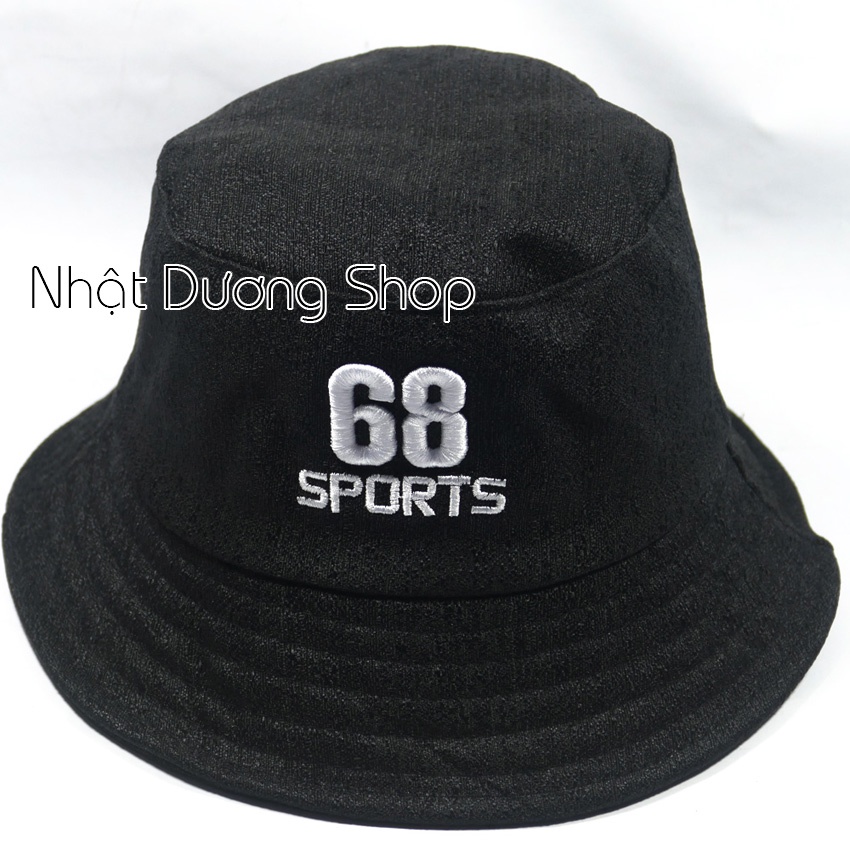 Nón bucket tai bèo thêu chữ B &amp; 68 Sports &amp; B1856 chất liệu vải Cotton cao cấp thoáng mát mà hợp thời trang